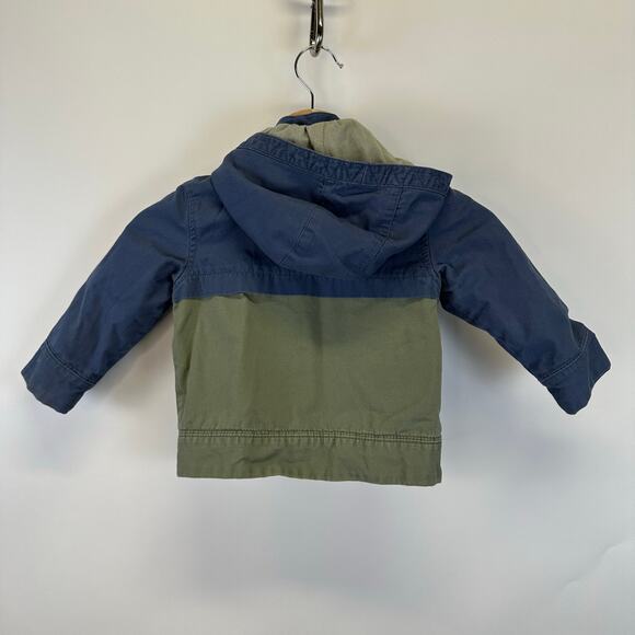 OshKosk Blue and Green Light Weight Full Zip Colorblock Jacket Boys 2T - Picture 4 of 13